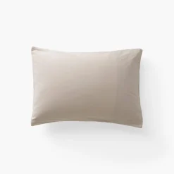 Taies D’oreiller|Carré Blanc Taie d'oreiller rectangulaire lin et coton lavé Songe grège floral