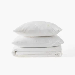 Taies D’oreiller|Carré Blanc Taie d'oreiller rectangulaire satin de coton Mon Ange