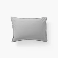 Taies D’oreiller|Carré Blanc Taie d'oreiller rectangulaire coton Neo gris