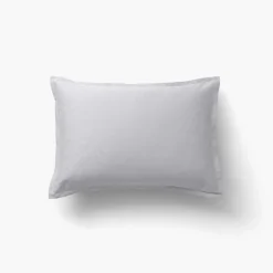 Taies D’oreiller|Carré Blanc Taie d'oreiller rectangulaire satin de coton jacquard pois et rayures Prestige tourterelle