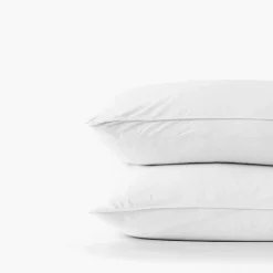 Taies D'oreiller|Taies D’oreiller|Carré Blanc Taie d'oreiller rectangulaire en pur coton lavé biologique Souffle blanc
