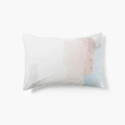 Taies D’oreiller|Carré Blanc Taie d'oreiller rectangulaire percale de coton Simones