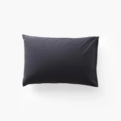 Taies D’oreiller|Carré Blanc Taie d'oreiller rectangulaire percale de coton Neo anthracite géometrique