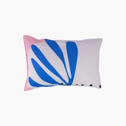 Taies D’oreiller|Carré Blanc Taie d'oreiller rectangulaire percale de coton imprimée abstrait Artsy