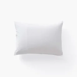 Taies D’oreiller|Carré Blanc Taie d'oreiller rectangulaire satin de coton Equinoxe