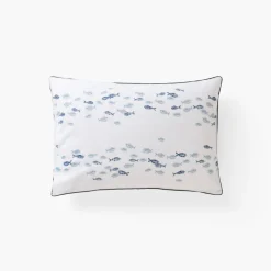Taies D'oreiller|Carré Blanc Taie d'oreiller rectangulaire pur coton Océanos
