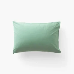 Taies D’oreiller|Carré Blanc Taie d'oreiller rectangulaire percale de coton Neo thym végétal