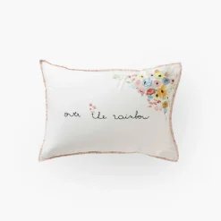 Linge De Litbio|Taies D'oreiller|Carré Blanc Taie d'oreiller rectangulaire pur coton bio Rêve d'or