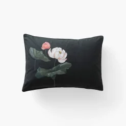 Taies D’oreiller|Carré Blanc Taie d'oreiller rectangulaire coton Lotus