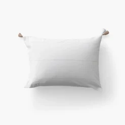 Taies D’oreiller|Carré Blanc Taie d'oreiller rectangulaire coton Amorgos
