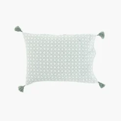 Taies D’oreiller|Carré Blanc Taie d'oreiller rectangulaire coton et lin Aloevera