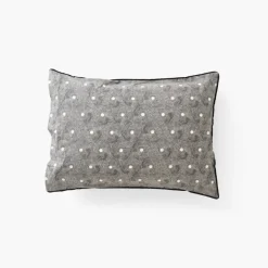 Taies D’oreiller|Carré Blanc Taie d'oreiller rectangulaire lin et coton lavé Eclipse