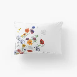 Taies D’oreiller|Carré Blanc Taie d'oreiller rectangulaire percale de coton Eloges
