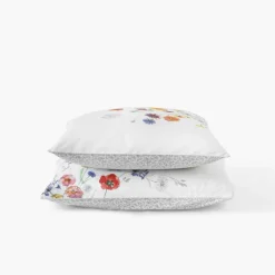 Taies D’oreiller|Carré Blanc Taie d'oreiller rectangulaire percale de coton Eloges