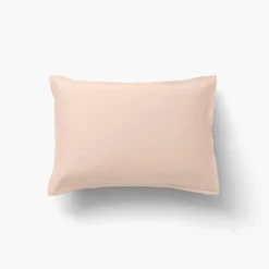 Taies D’oreiller|Carré Blanc Taie d'oreiller rectangulaire satin de coton jacquard pois et rayures Prestige nacre