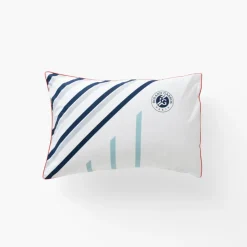 Taies D’oreiller|Carré Blanc Taie d'oreiller rectangulaire percale de coton Roland-Garros 2023