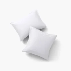 Taies D’oreiller|Carré Blanc Taie d'oreiller rectangulaire satin de coton jacquard pois et rayures Prestige blanc