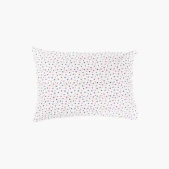 Linge De Litbio|Taies D'oreiller|Carré Blanc Taie d'oreiller rectangulaire réversible coton biologique Ptitchic renard