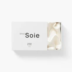 Coffrets Cadeaux|Capsule Soienew|Carré Blanc Taie d'oreiller rectangulaire soie de mûrier Beauté ivoire