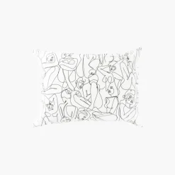Taies D’oreiller|Carré Blanc Taie d'oreiller rectangulaire percale de coton Callipyge