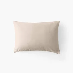 Coffrets Cadeaux|Taies D’oreiller|Carré Blanc Taie d'oreiller rectangulaire satin de coton bio lavé Quartz dune