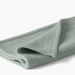 Tapis De Bain|Carré Blanc Tapis de bain bouclette de coton biologique Source lichen