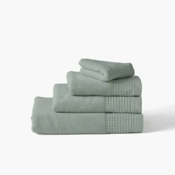 Tapis De Bain|Carré Blanc Tapis de bain bouclette de coton biologique Source lichen