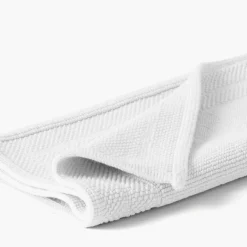 Tapis De Bain|Carré Blanc Tapis de bain bouclette de coton biologique Source blanc