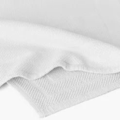 Tapis De Bain|Carré Blanc Tapis de bain bouclette de coton biologique Source blanc