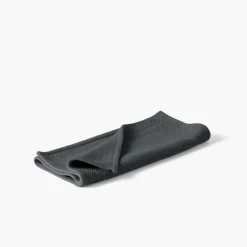 Tapis De Bain|Carré Blanc Tapis de bain bouclette de coton biologique Source fusain
