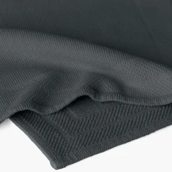 Tapis De Bain|Carré Blanc Tapis de bain bouclette de coton biologique Source fusain