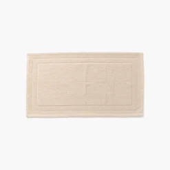 Tapis De Bain|Carré Blanc Tapis de bain bouclette de coton biologique Source naturel