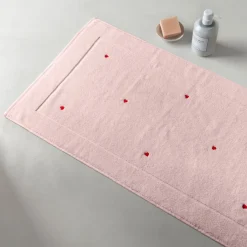 Tapis De Bain|Carré Blanc Tapis de bain coton Adore dragée