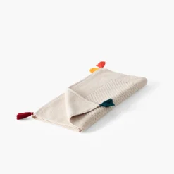 Tapis De Bain|Carré Blanc Tapis de bain coton Eclats naturel