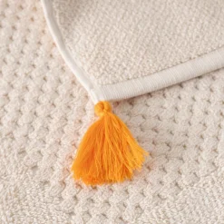 Tapis De Bain|Carré Blanc Tapis de bain coton Eclats naturel