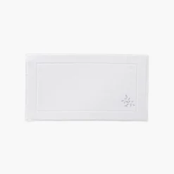 Tapis De Bain|Carré Blanc Tapis de bain coton Equinoxe neige