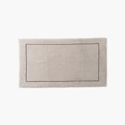 Tapis De Bain|Carré Blanc Tapis de bain coton et viscose de bambou Aura taupe
