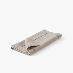 Tapis De Bain|Carré Blanc Tapis de bain coton et viscose de bambou Aura taupe