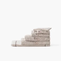 Tapis De Bain|Carré Blanc Tapis de bain coton et viscose de bambou Aura taupe