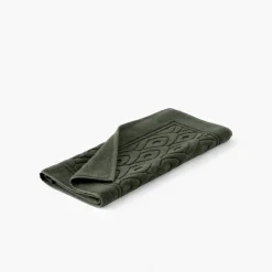 Tapis De Bain|Carré Blanc Tapis de bain coton et viscose de bambou Silvalys vert forêt