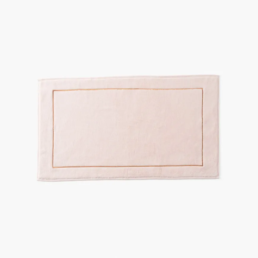 Coffrets Cadeaux|Tapis De Bain|Carré Blanc Tapis de bain coton et viscose de bambou Aura nude