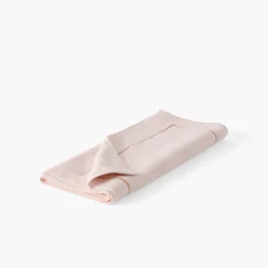 Coffrets Cadeaux|Tapis De Bain|Carré Blanc Tapis de bain coton et viscose de bambou Aura nude