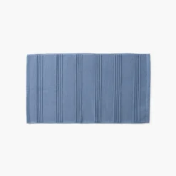 Coffrets Cadeaux|Tapis De Bain|Carré Blanc Tapis de bain coton Hypnotic indigo