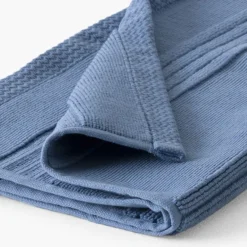 Coffrets Cadeaux|Tapis De Bain|Carré Blanc Tapis de bain coton Hypnotic indigo
