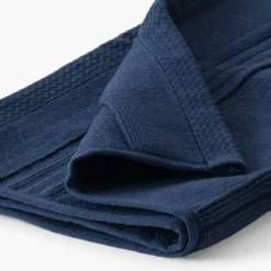 Tapis De Bain|Carré Blanc Tapis de bain coton Hypnotic marine