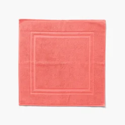 Tapis De Bain|Carré Blanc Tapis de bain coton Lola II corail