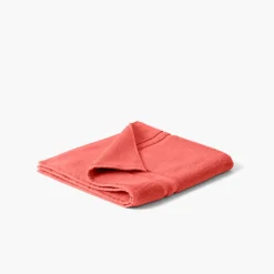 Tapis De Bain|Carré Blanc Tapis de bain coton Lola II corail
