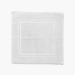 Tapis De Bain|Carré Blanc Tapis de bain coton Lola II blanc
