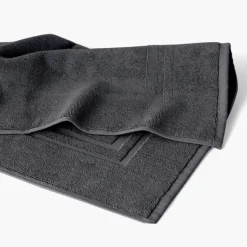 Tapis De Bain|Carré Blanc Tapis de bain coton Lola II ardoise