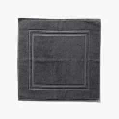 Tapis De Bain|Carré Blanc Tapis de bain coton Lola II ardoise